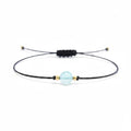String bracelet with AQUAMARINE