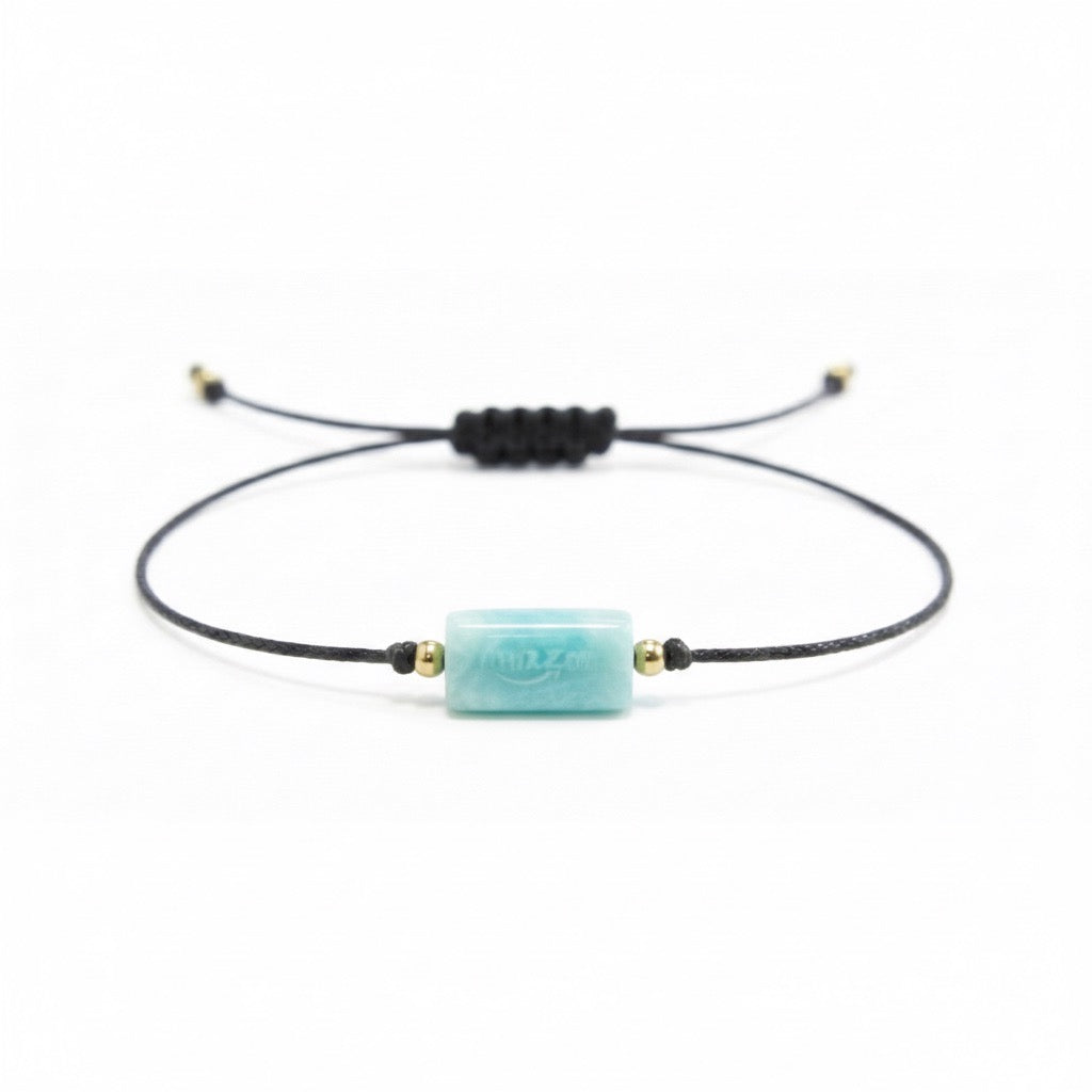 Bransoletka "BRYŁKA" na sznurku z AMAZONITEM