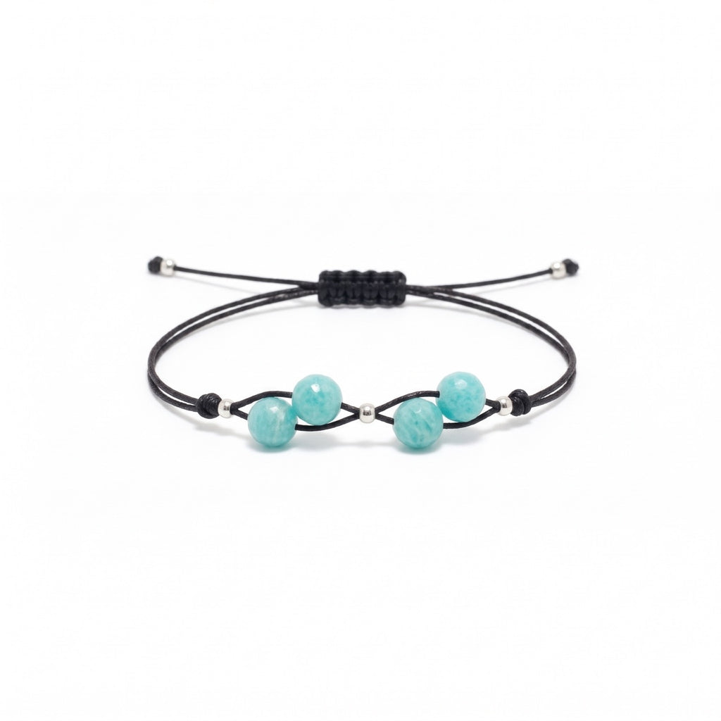 String bracelet with AMAZONITE