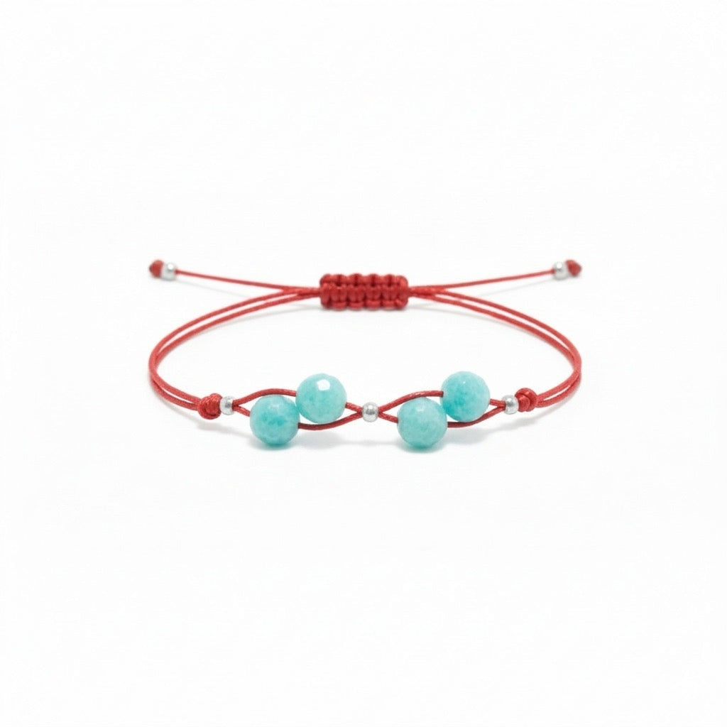 String bracelet with AMAZONITE