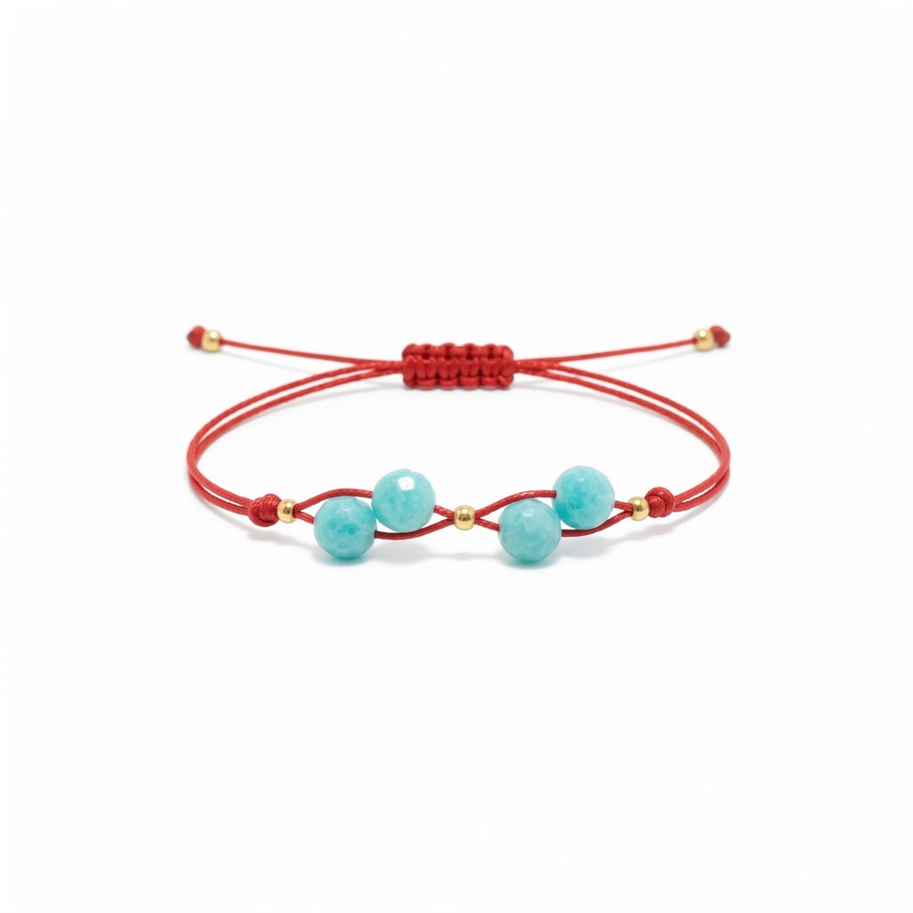 String bracelet with AMAZONITE