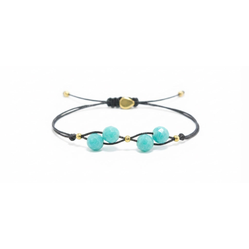 String bracelet with AMAZONITE