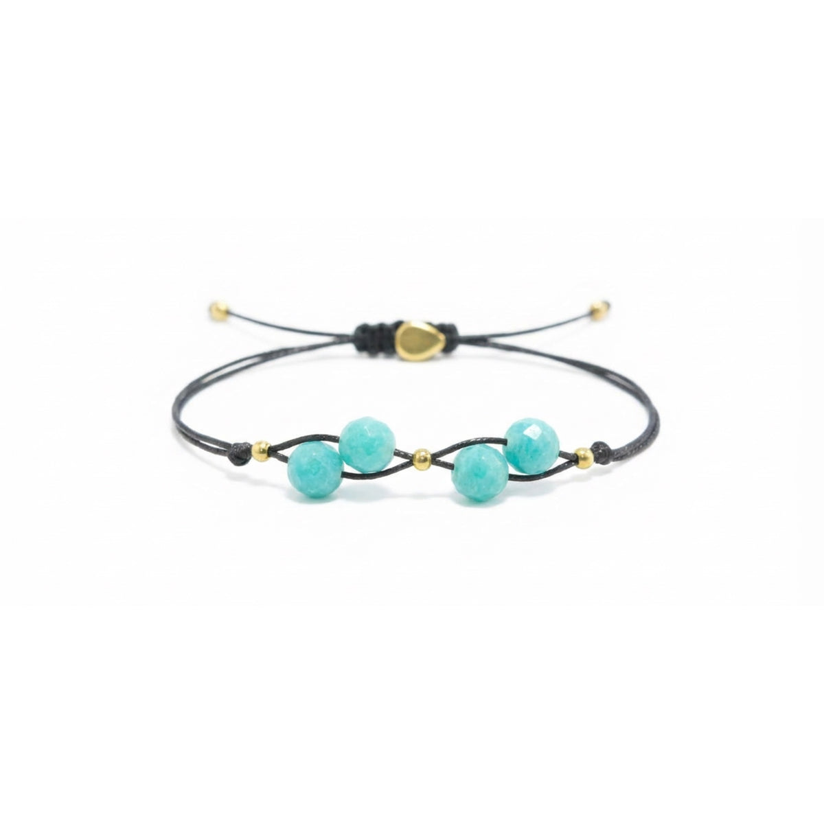 String bracelet with AMAZONITE