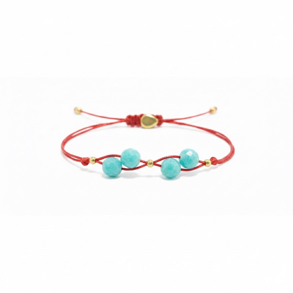 String bracelet with AMAZONITE