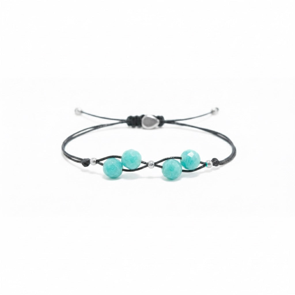String bracelet with AMAZONITE