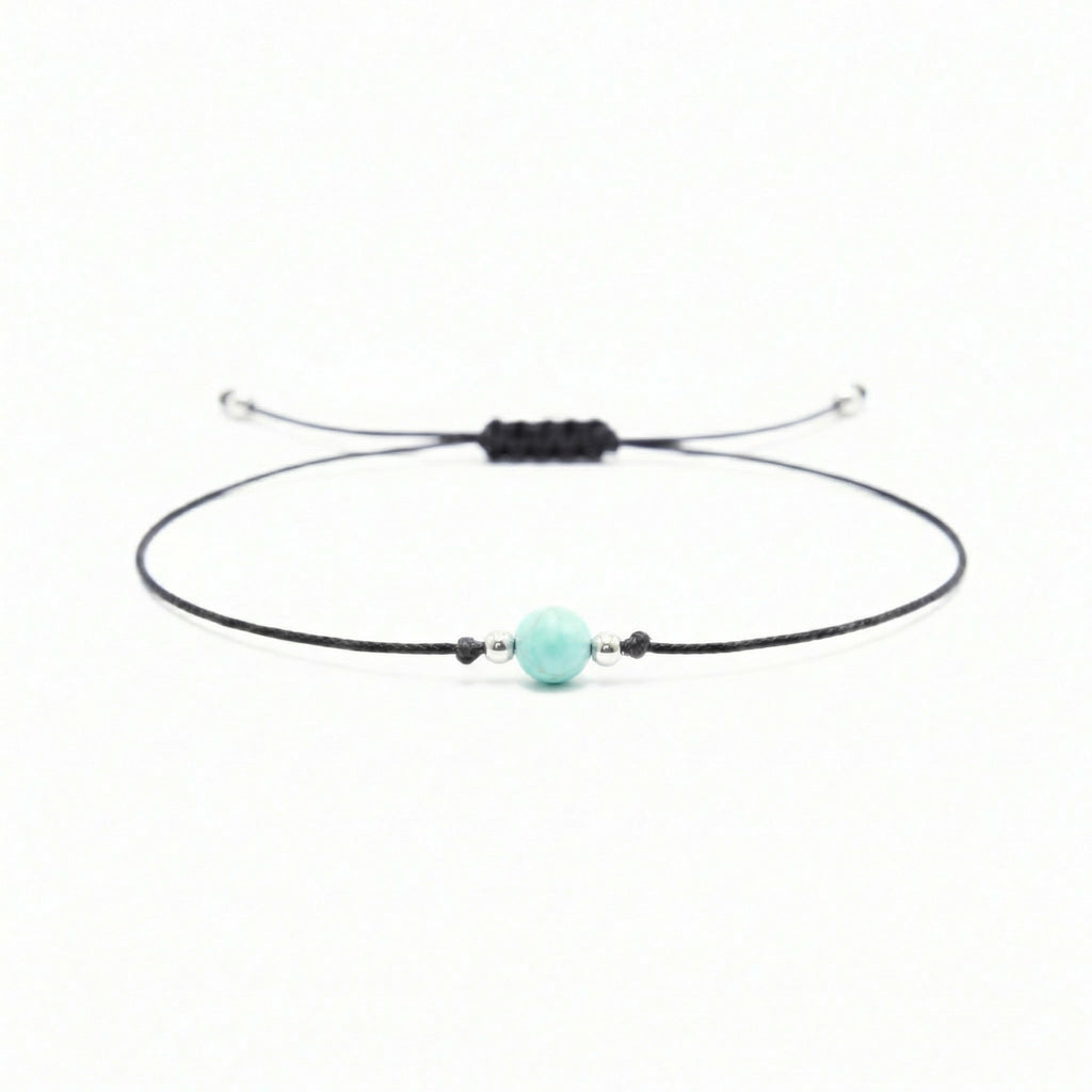 String bracelet with AMAZONITE