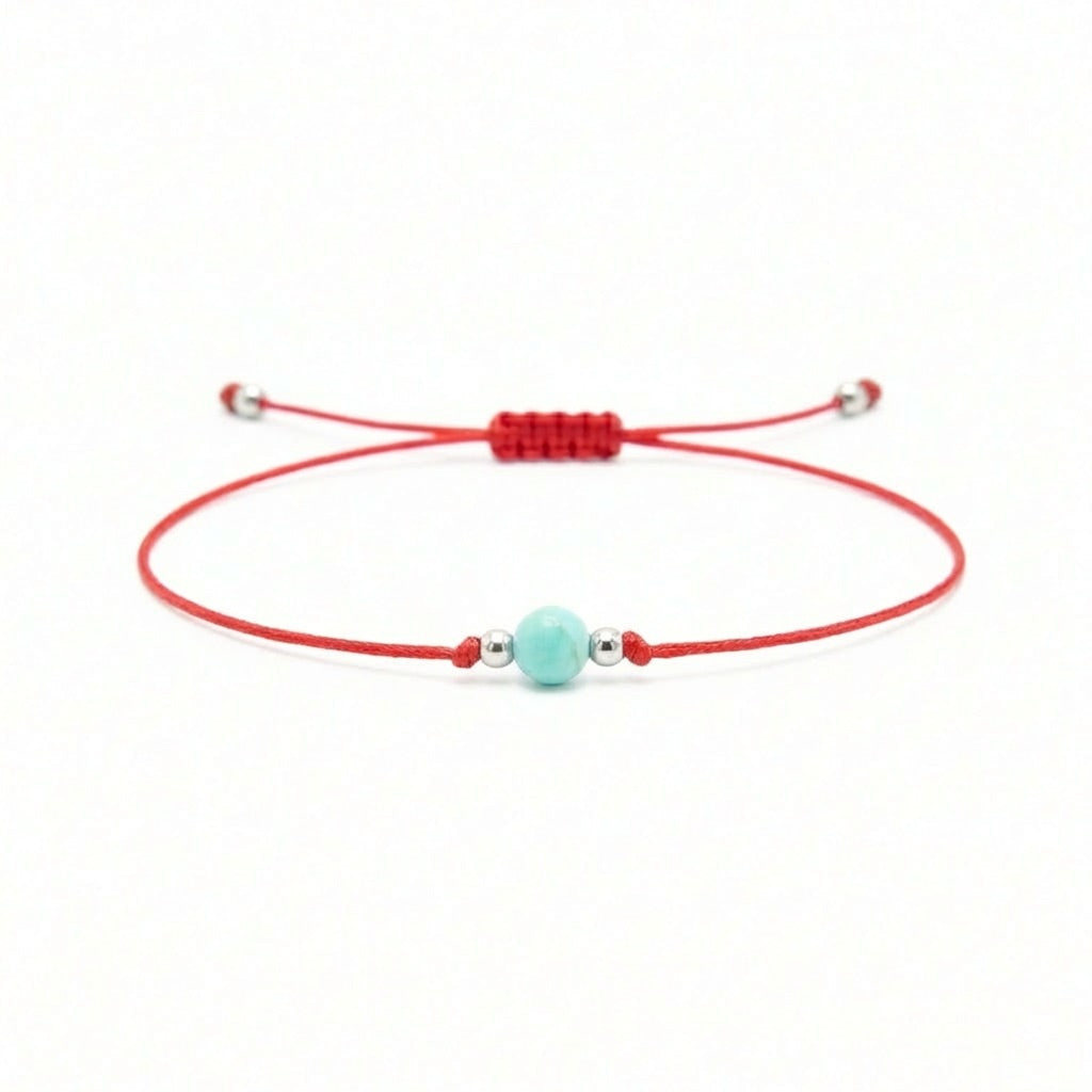 String bracelet with AMAZONITE