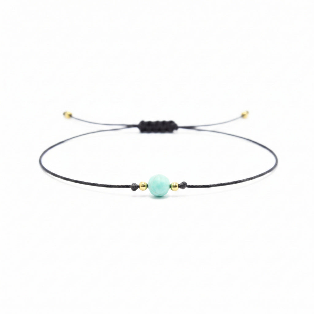String bracelet with AMAZONITE