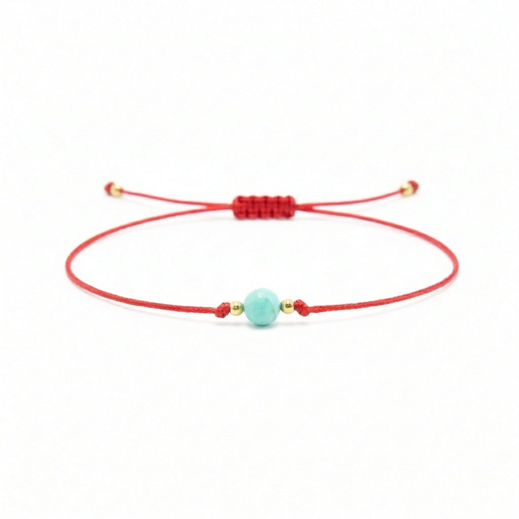 String bracelet with AMAZONITE
