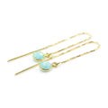 Threader earrings with AMAZONITE