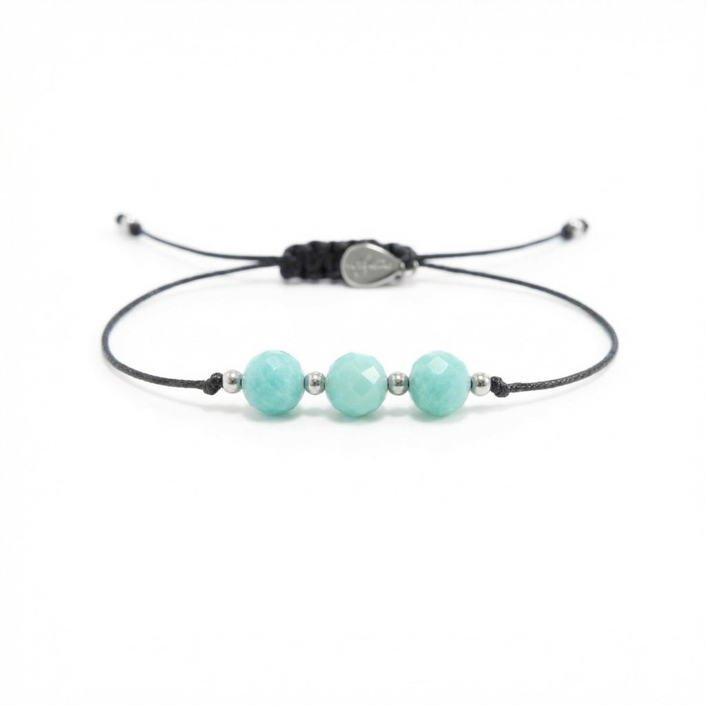String bracelet with AMAZONITE