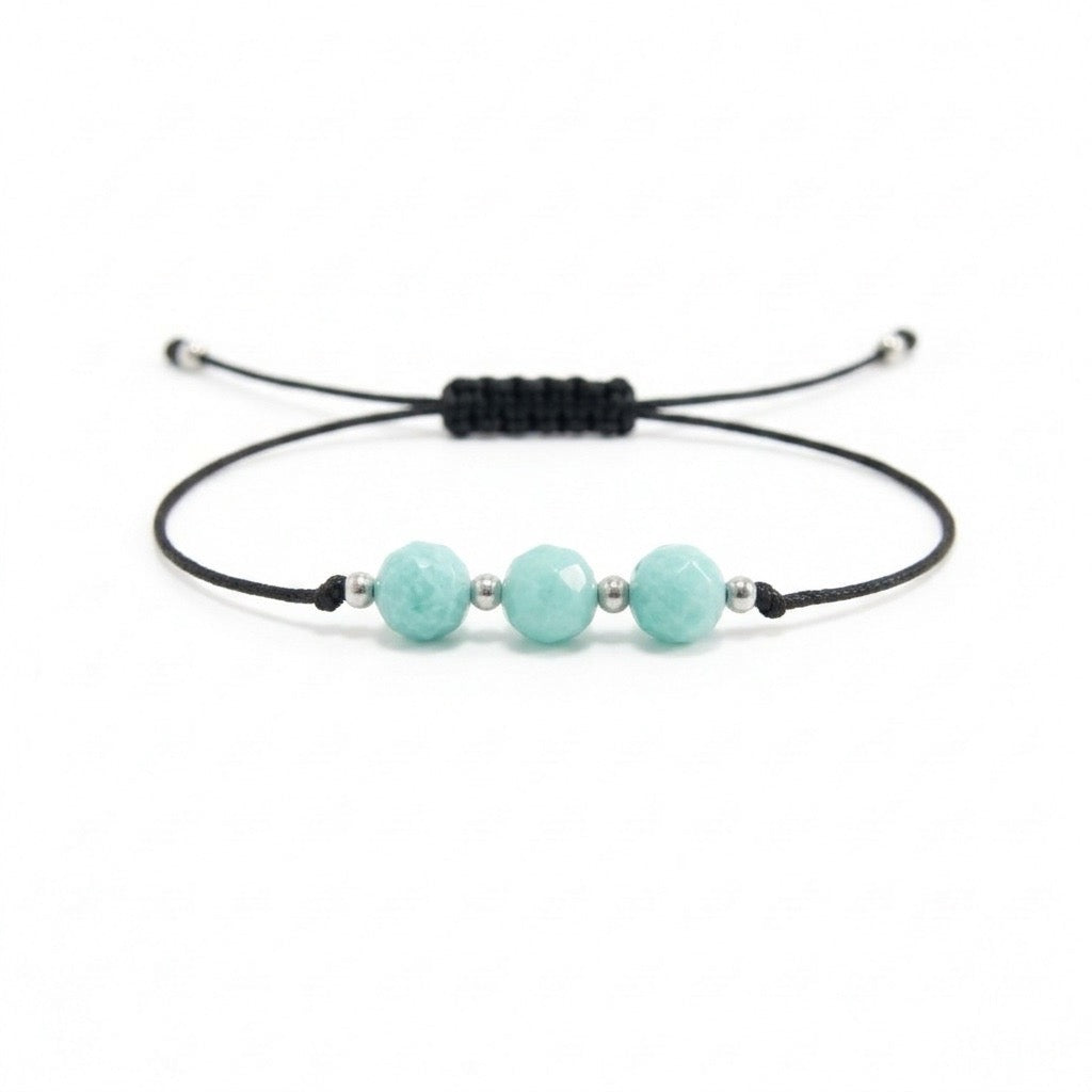 String bracelet with AMAZONITE