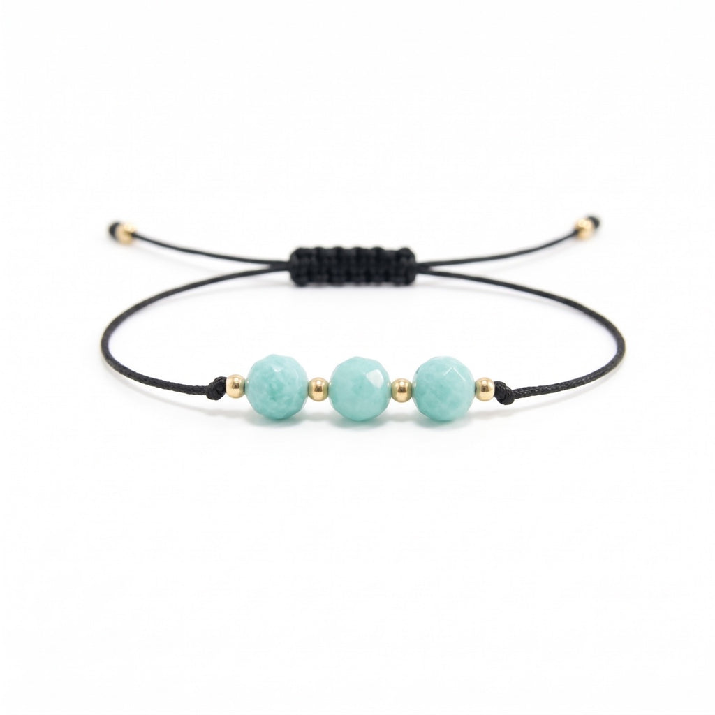 String bracelet with AMAZONITE