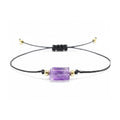 "NUGGET" bracelet on a cord with AMETHYST