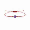 Cord bracelet with AMETHYST