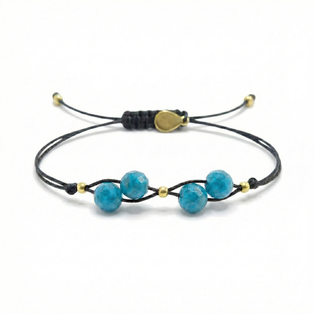 Cord bracelet with APATITE
