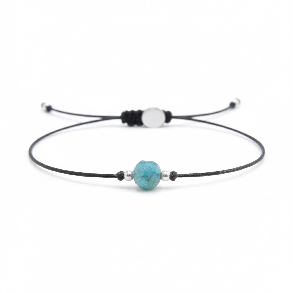 Cord bracelet with APATITE