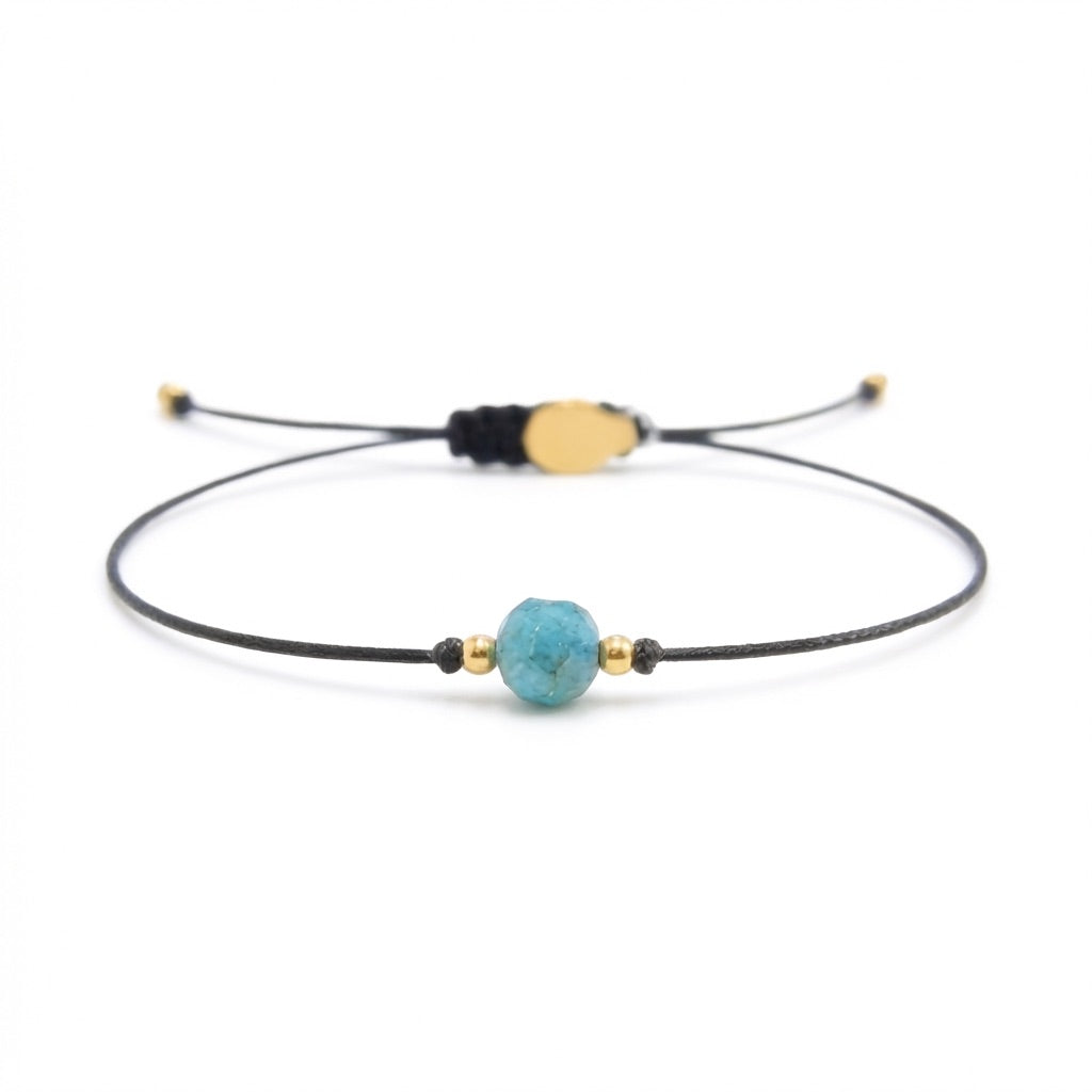Cord bracelet with APATITE