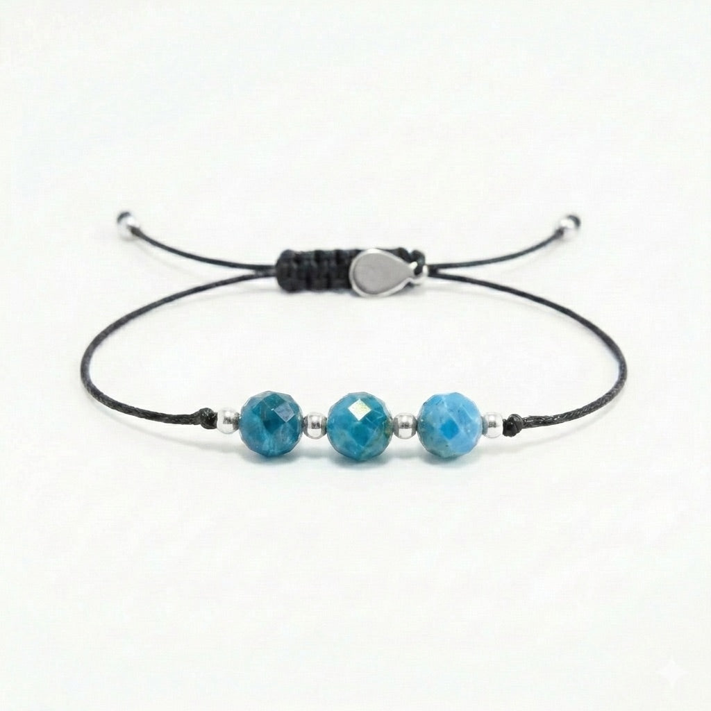 Cord bracelet with APATITE
