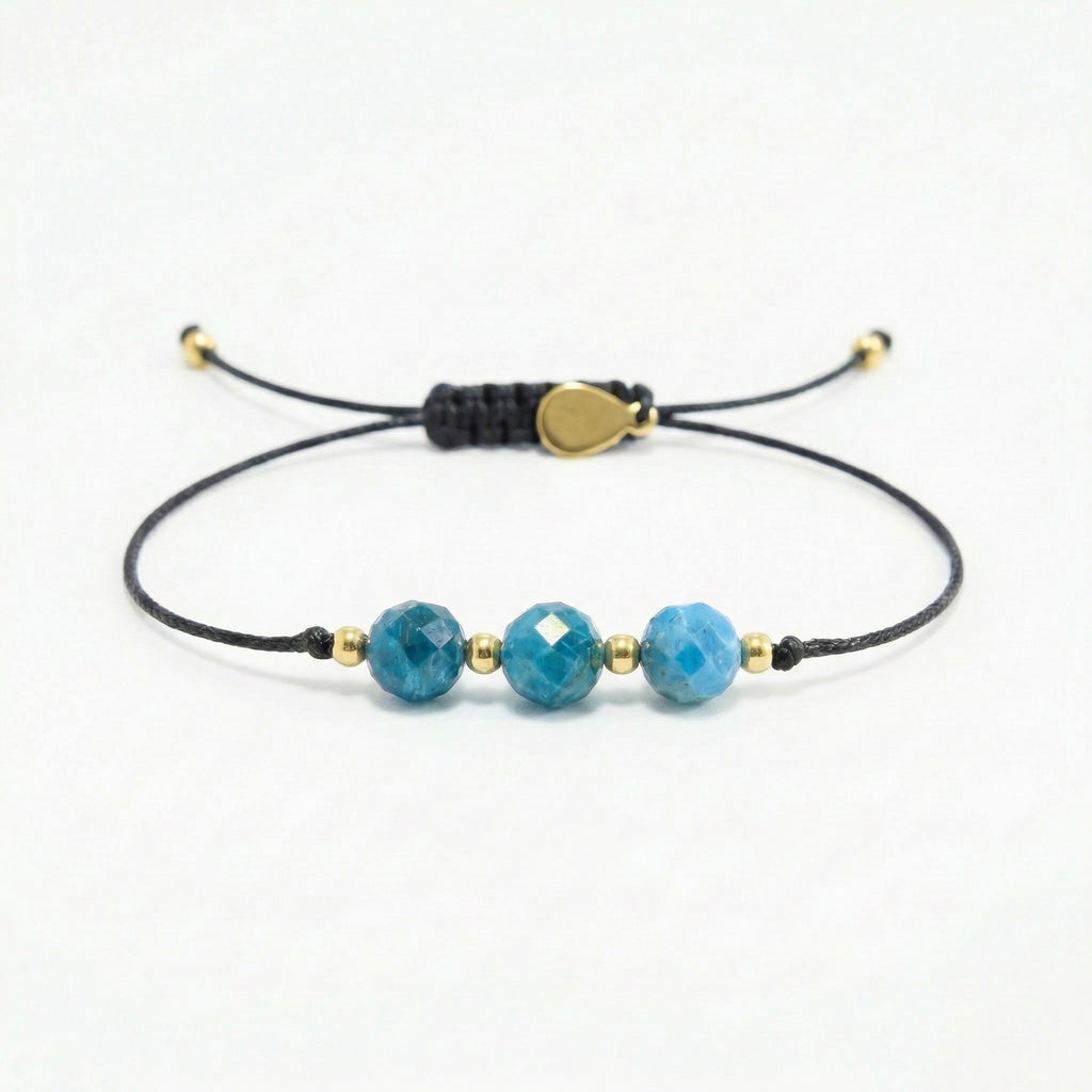 Cord bracelet with APATITE