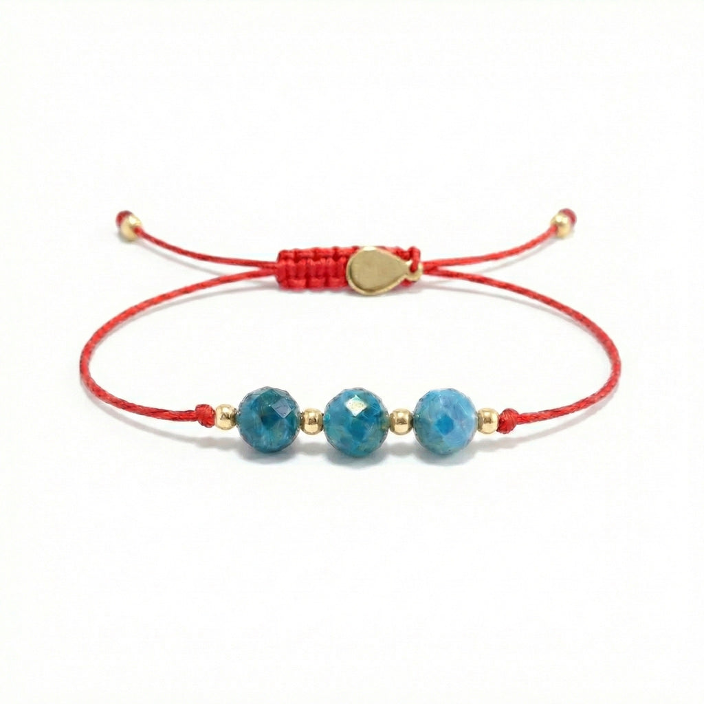 Cord bracelet with APATITE