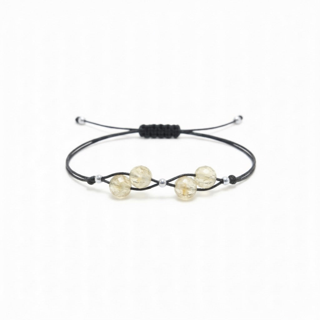String bracelet with CITRINE