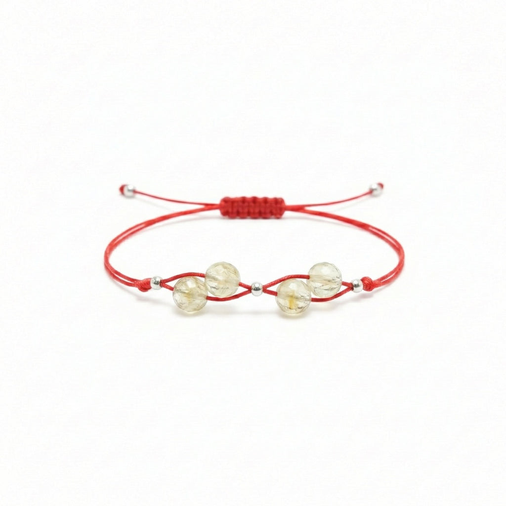 String bracelet with CITRINE