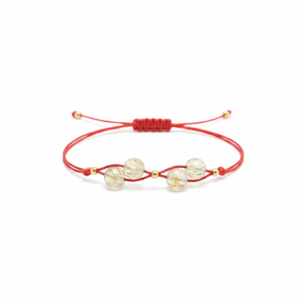 String bracelet with CITRINE