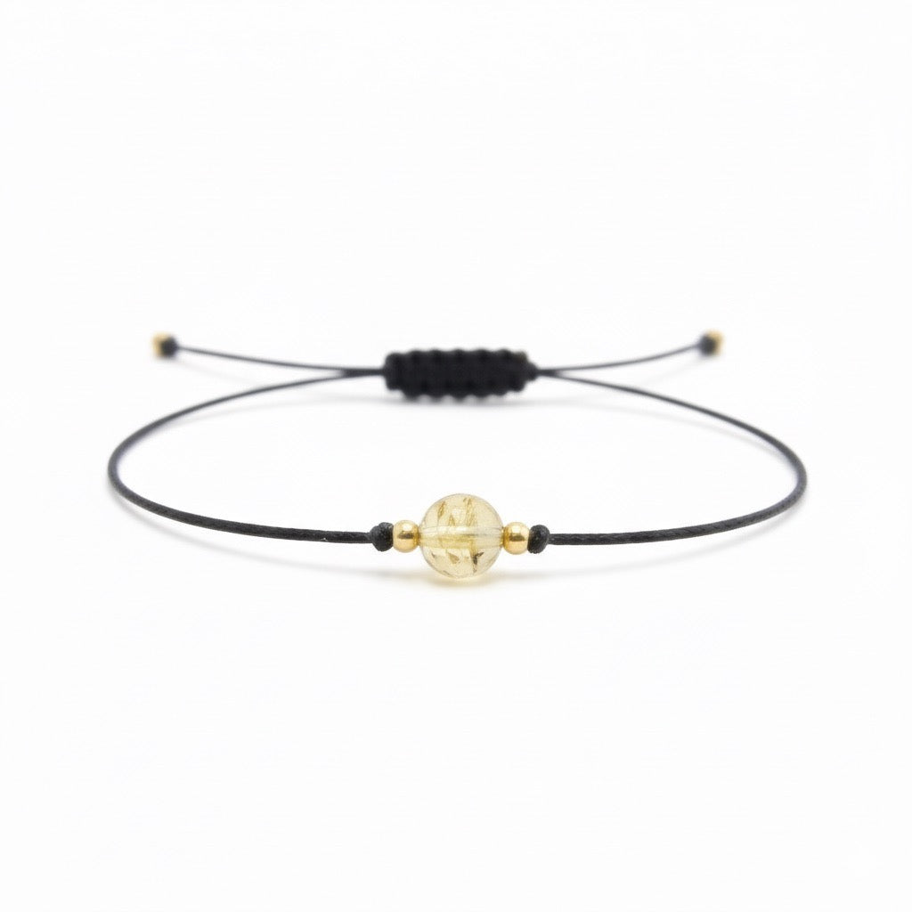 String bracelet with CITRINE