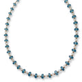 Naszyjnik TOPAZ LONDON BLUE I SWISS BLUE