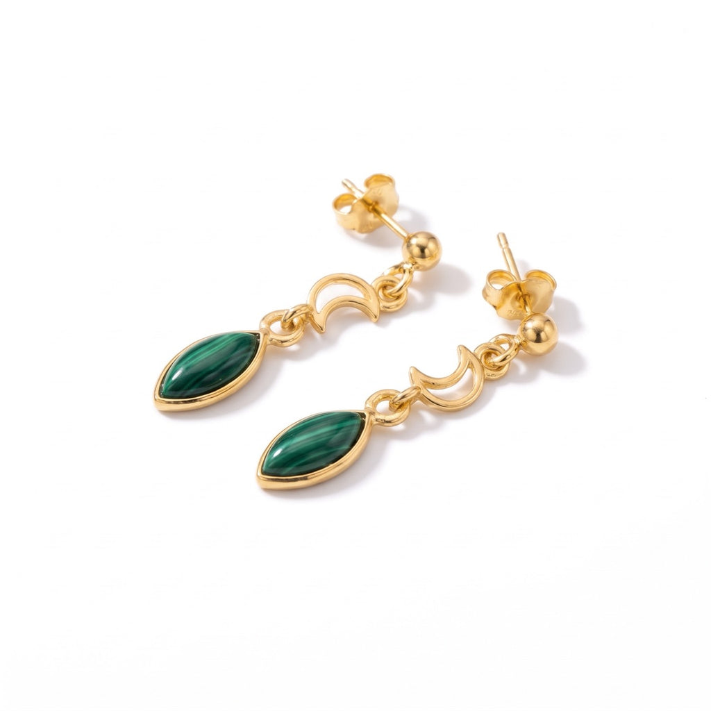 "Moon" MALACHITE earrings