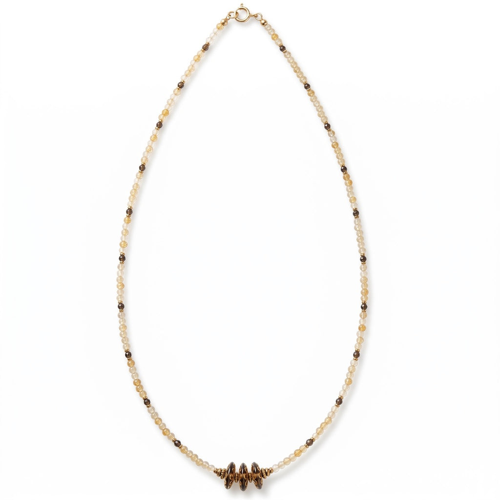CITRINE SMOKY QUARTZ necklace