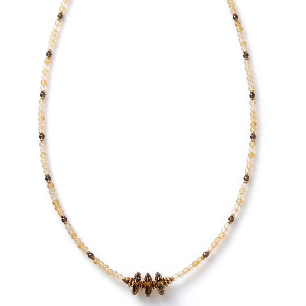 CITRINE SMOKY QUARTZ necklace