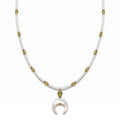 MOONSTONE, PERIDOT AND MOTHER OF PEARL necklace