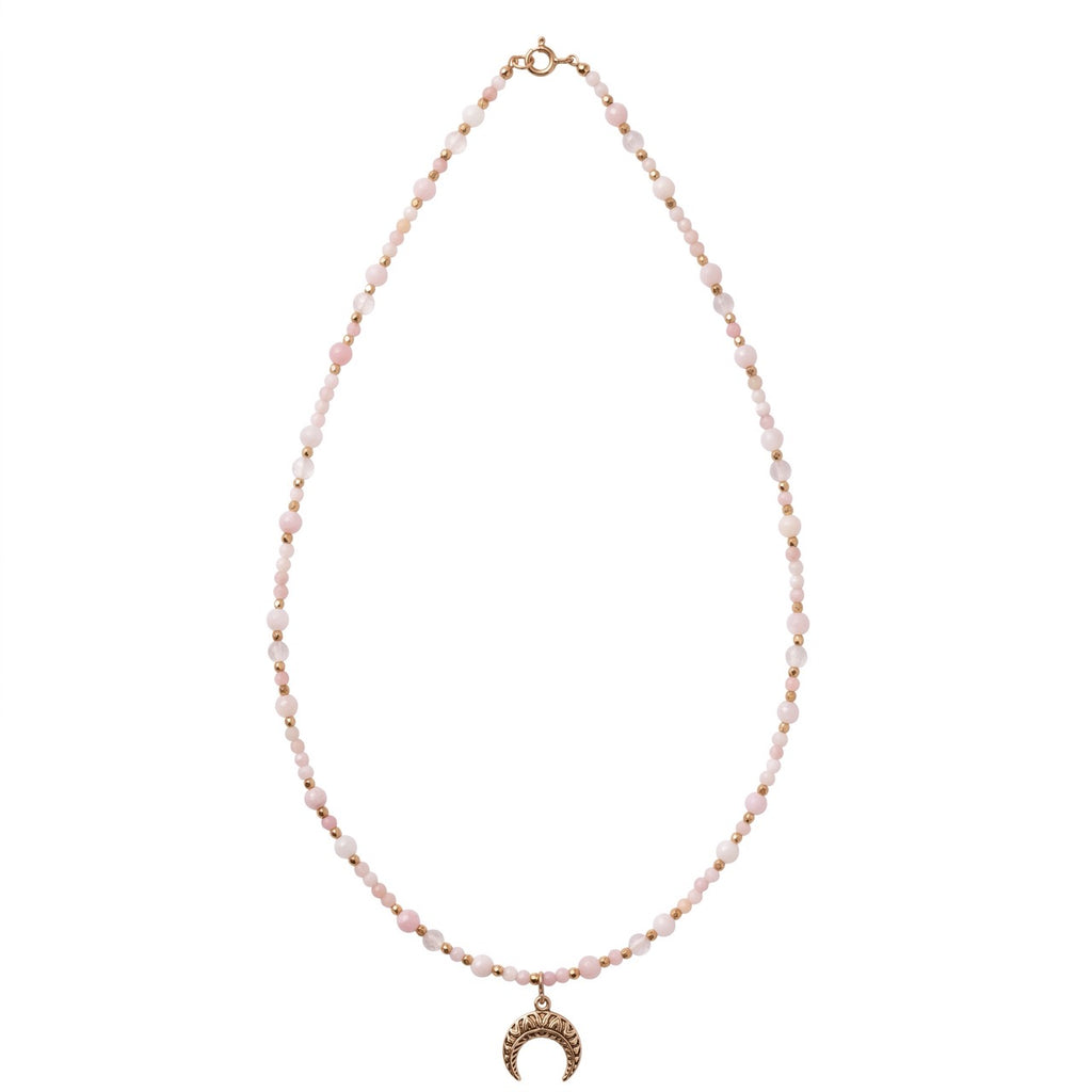 ROSE QUARTZ "MOON" necklace