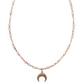 ROSE QUARTZ "MOON" necklace