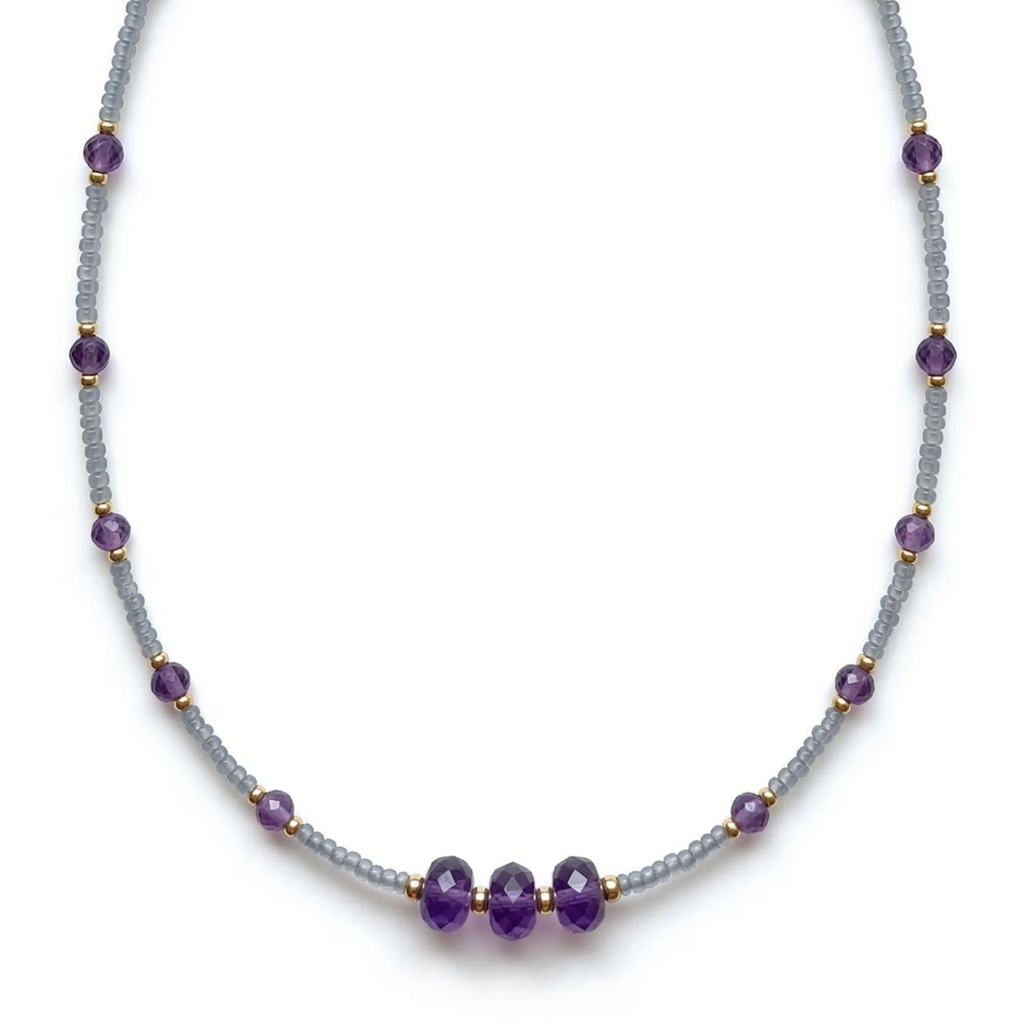 LABRADORITE AMETHYST Necklace