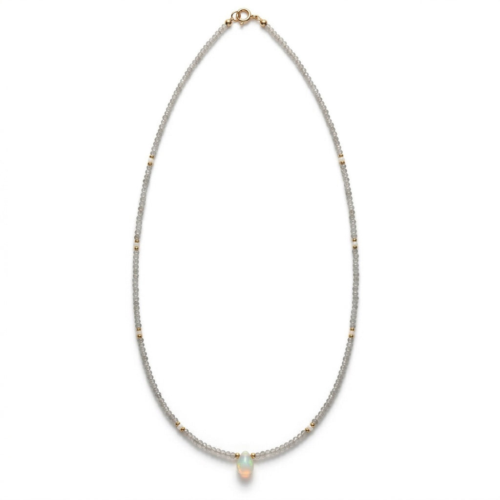 Naszyjnik OPAL LABRADORYT