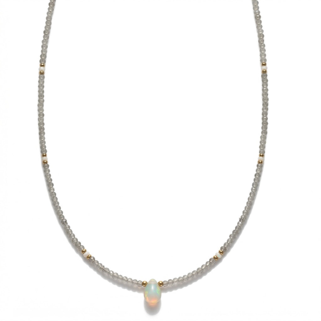 Naszyjnik OPAL LABRADORYT