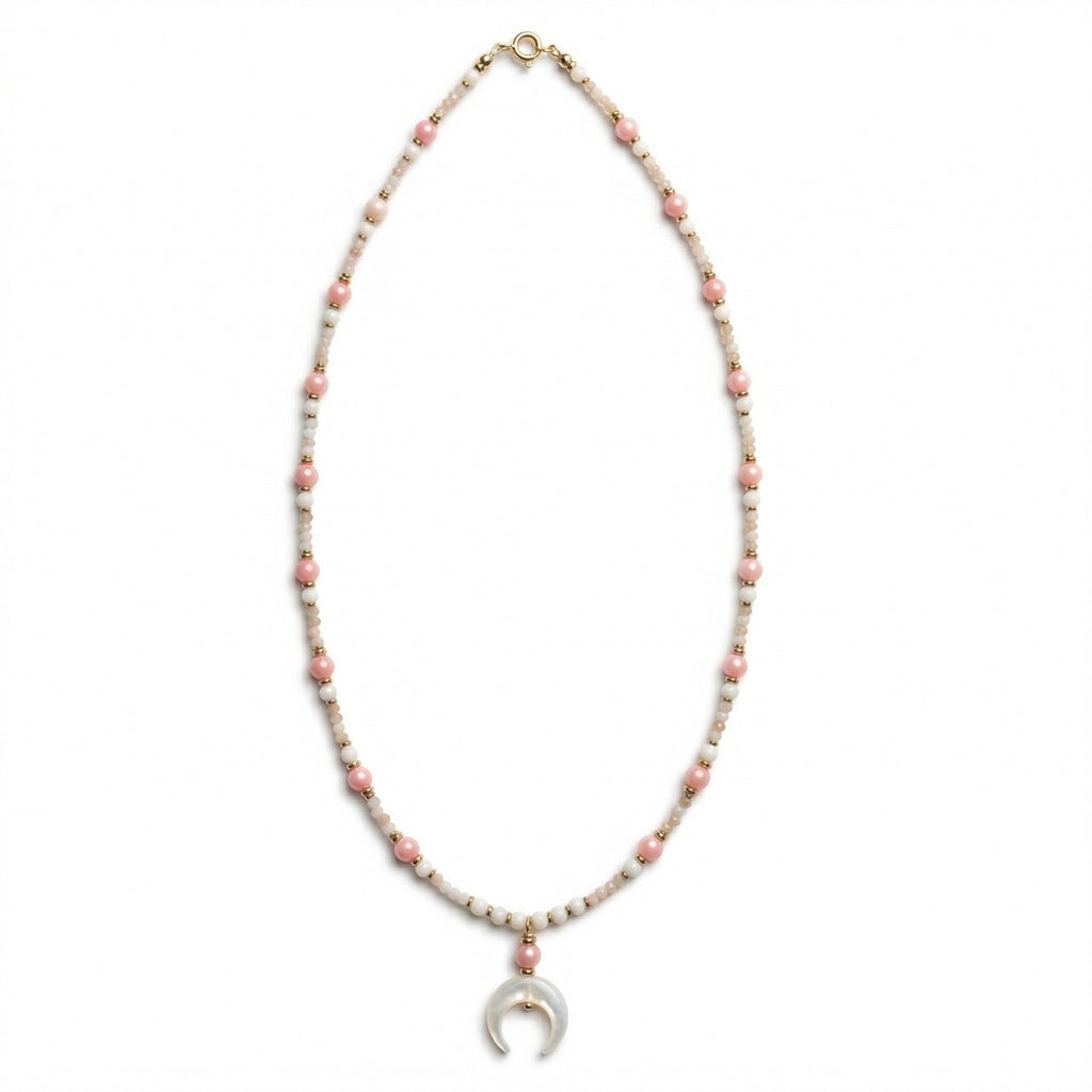 RHODONITE MOTHER OF PEARL necklace