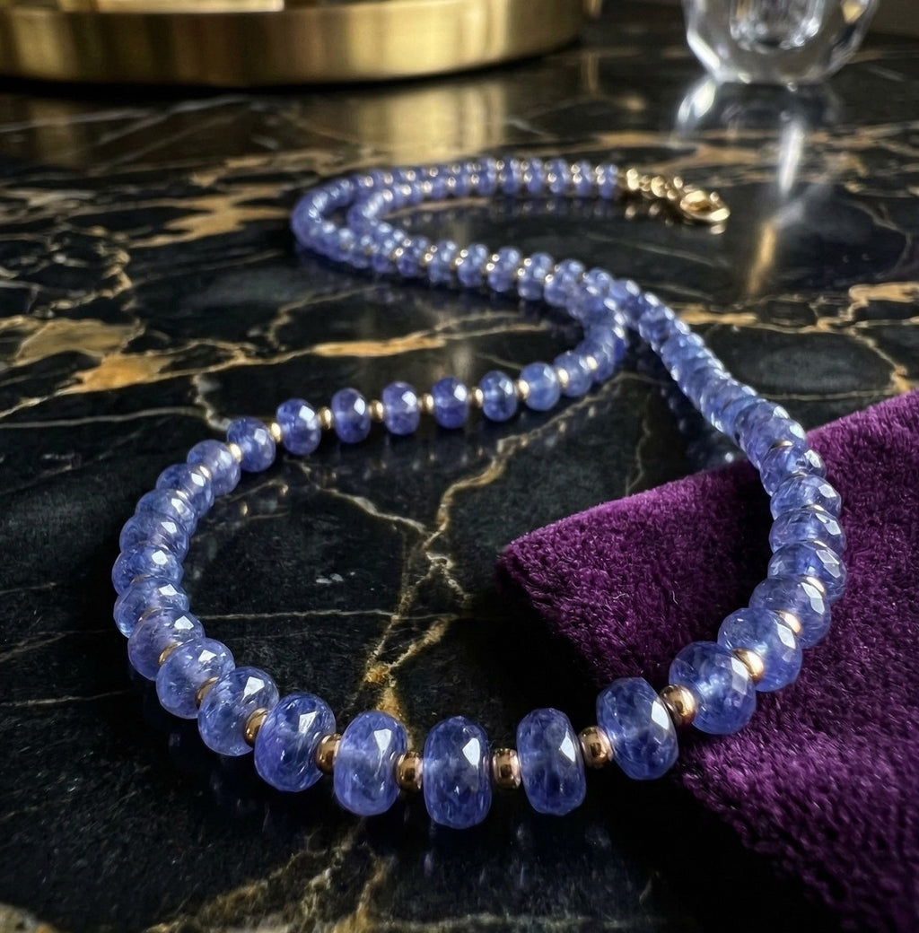 NATURAL TANZANITE necklace