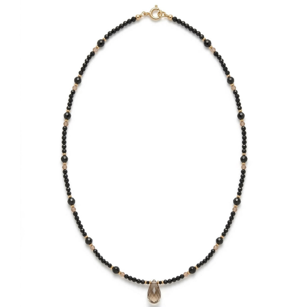 TOURMALINE SMOKY QUARTZ necklace