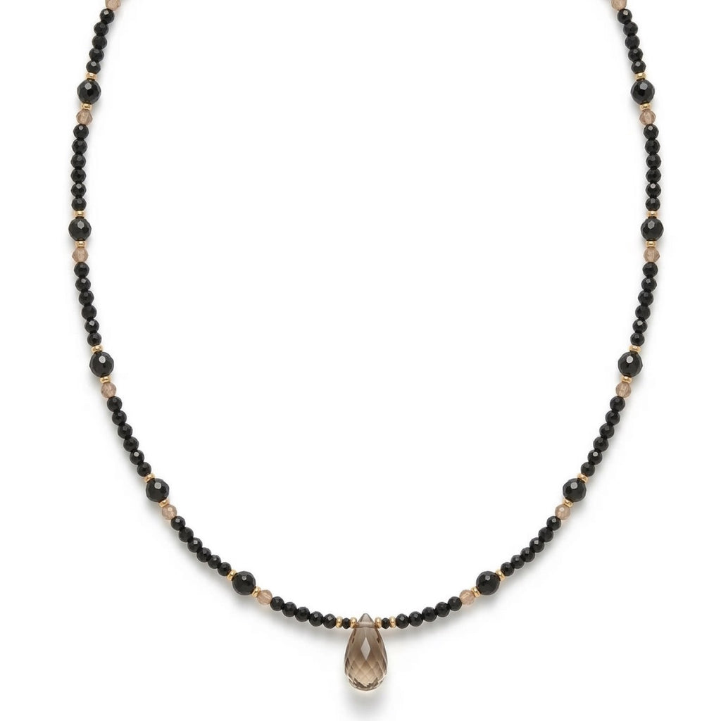 TOURMALINE SMOKY QUARTZ necklace