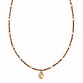 CITRINE TIGER'S EYE necklace with a citrine "Teardrop" pendant
