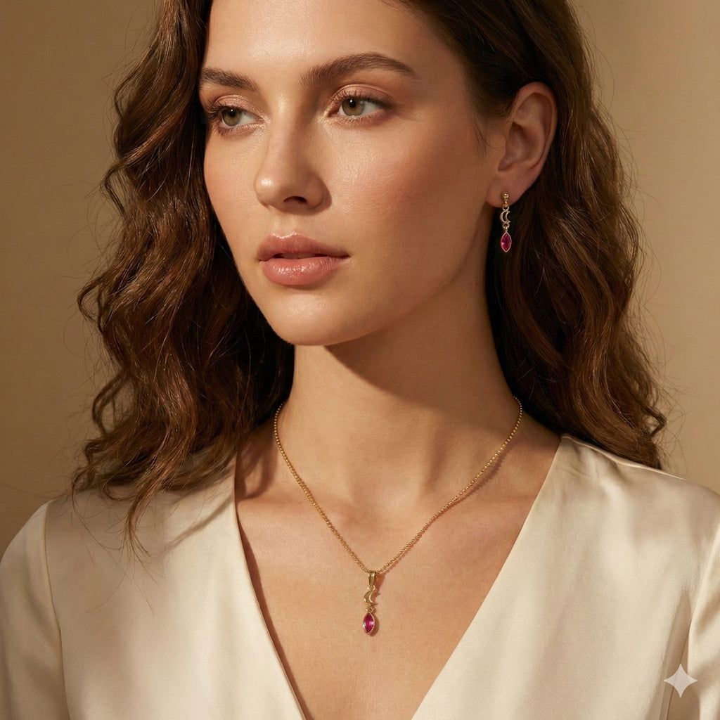 "Moon" RUBY earrings