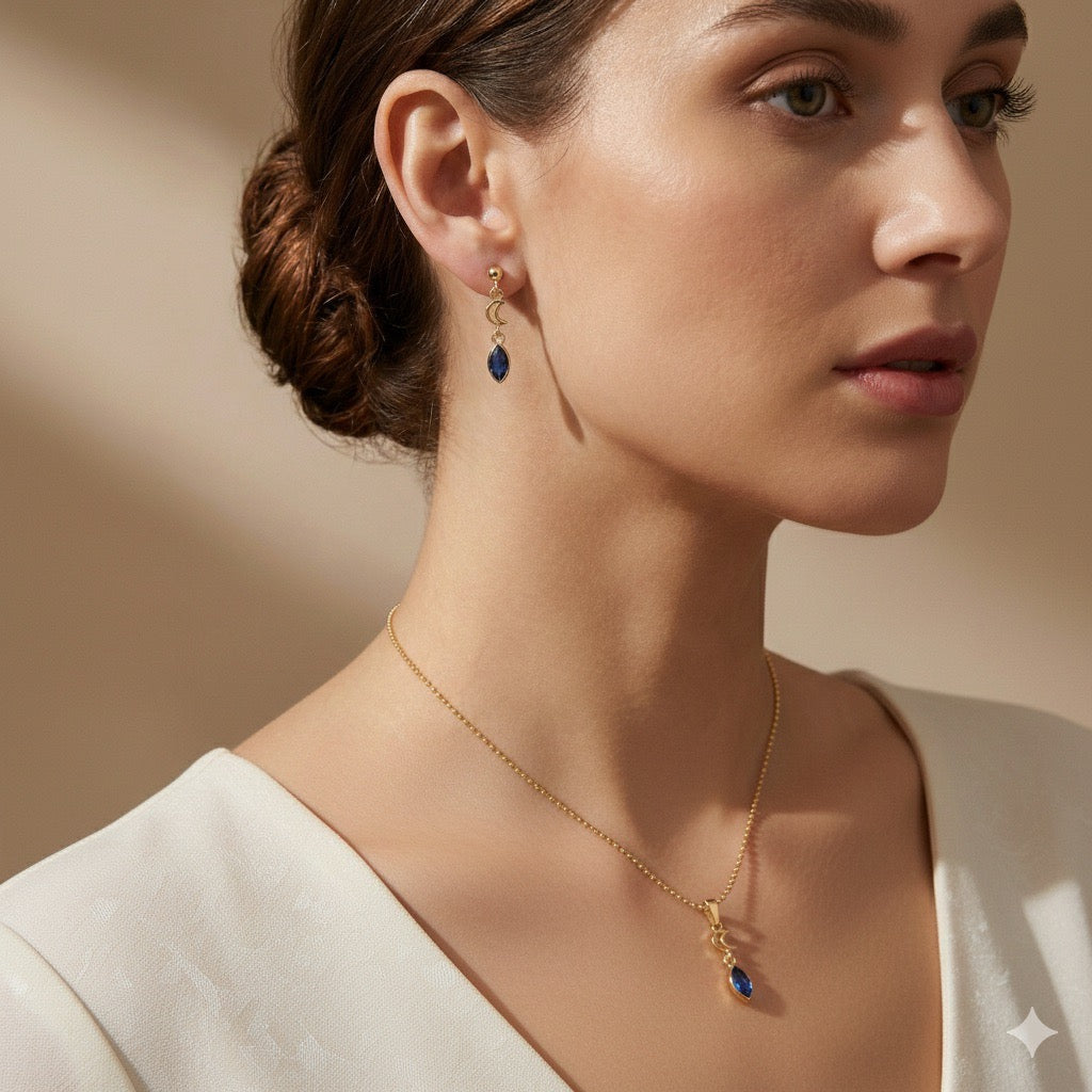 "Moon" SAPPHIRE earrings